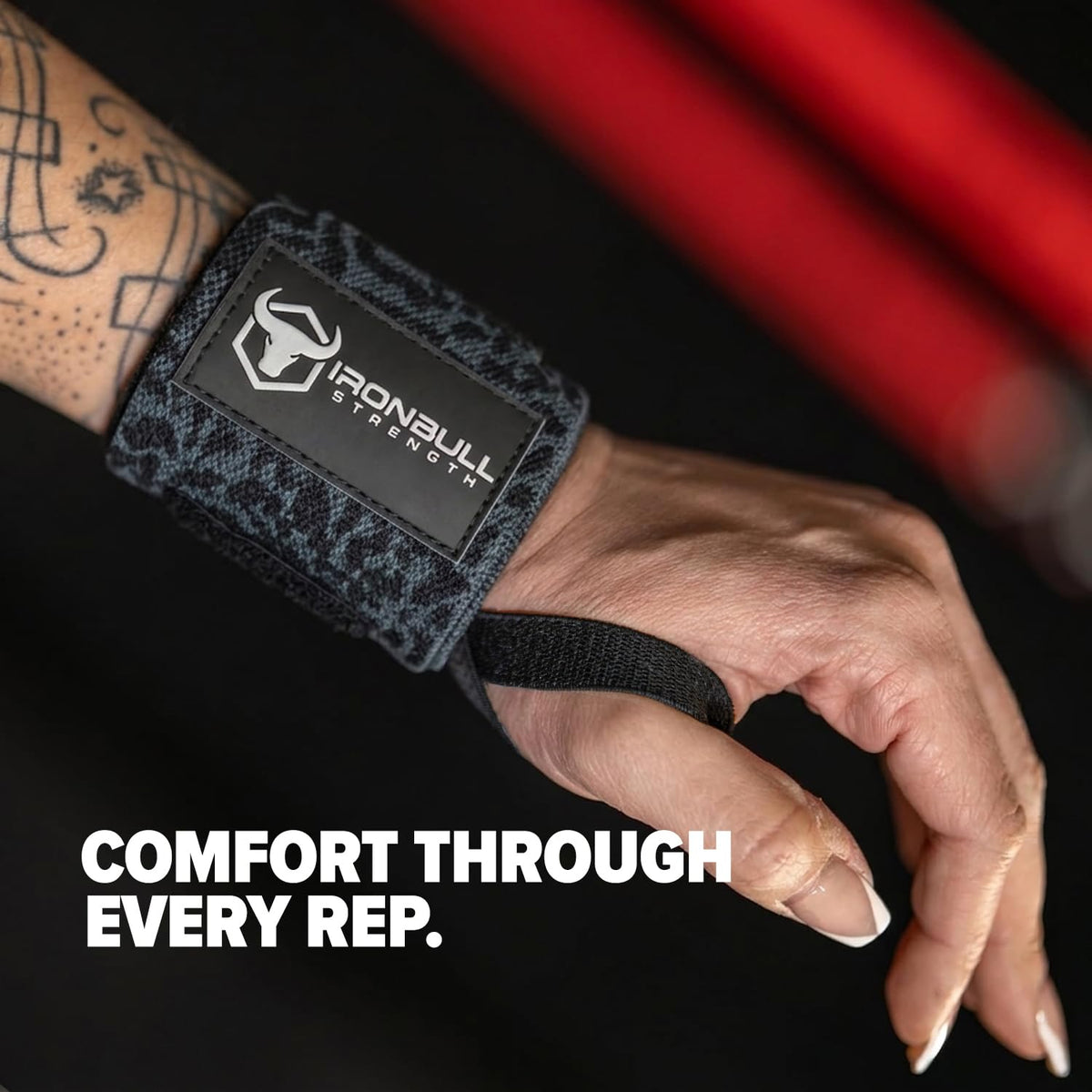 Wrist Wraps for Weightlifting & Powerlifting (18") - Premium Quality Wrist Straps for Weight lifting with Thumb Loop - Best Gym Wrist Wraps for Bench Press, Dip, Triceps & Curls for Men and Women