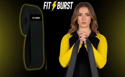 FIT Burst Fabric Resistance Band 76 Inch Extra Long – Resistance Bands for Working Out & Resistance Bands for Physical Therapy, Non-Slip Exercise Band for Men & Women, Stretching & Home Fitness