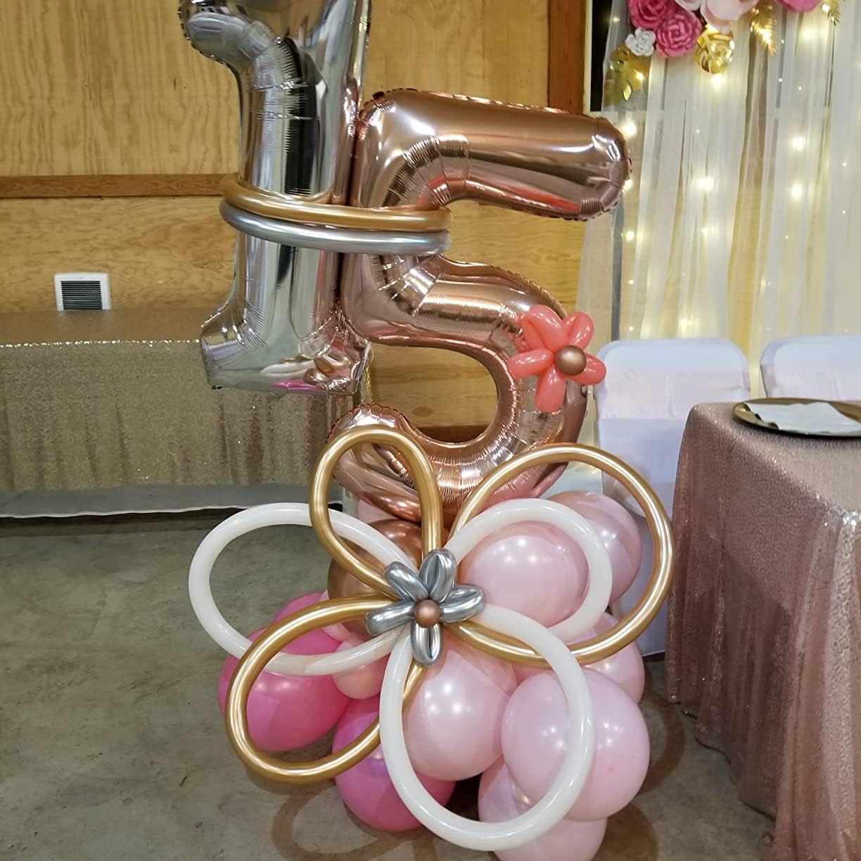 Rose Gold Number 0 Balloon by [Brand Name] - Large Self-Inflating Helium Foil for 20th, 30th, 40th Birthdays & Celebrations