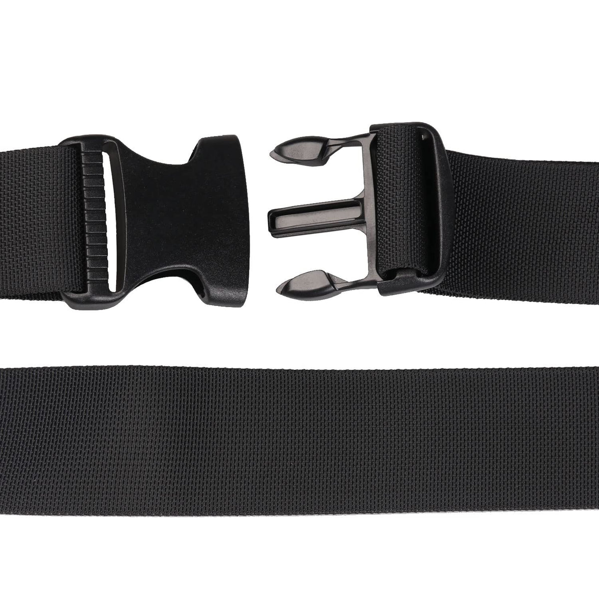 MAGARROW 1.5-Inch Luggage Straps Buckle Packing Strap Adjustable Belts Suitcase Secure Accessory for Travel (Black, 1.5'' x 78")