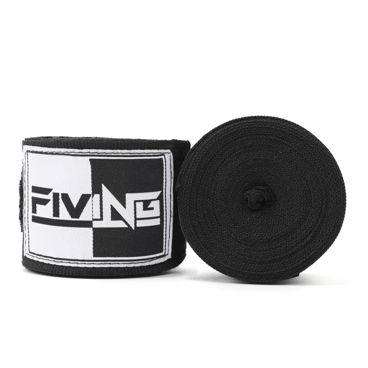 FIVING Boxing Hand Wraps Inner Gloves for Men Women, 180 Inch Elasticated Thumb Loop Bandages, Wrist Wrap Protection Muay Thai MMA Kickboxing Martial Arts Punching Bag Training (Black)