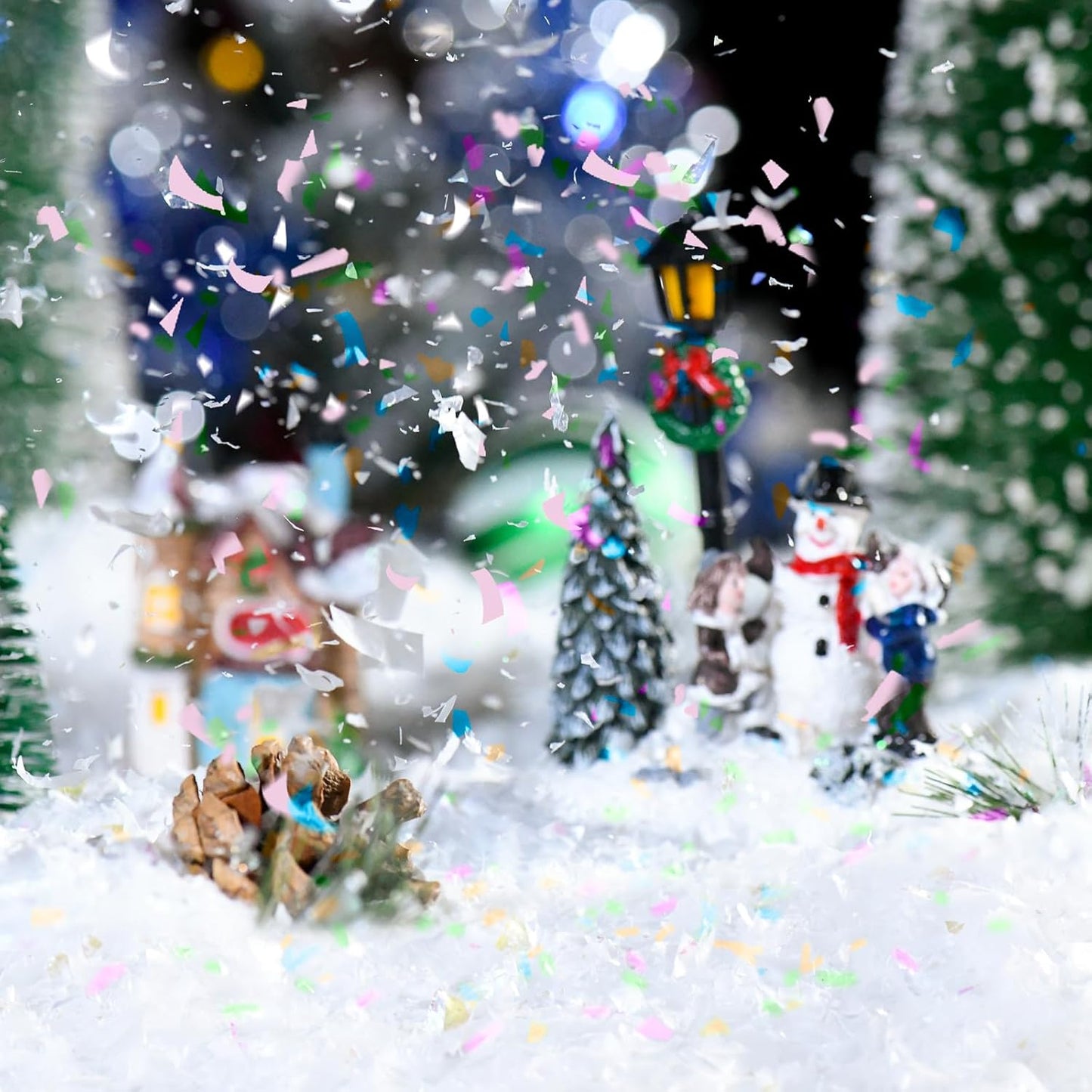 Skiennix Fake Snow Decor - Glittery Artificial Snow for Crafting & Holiday Decorations | 5.3 Ounce