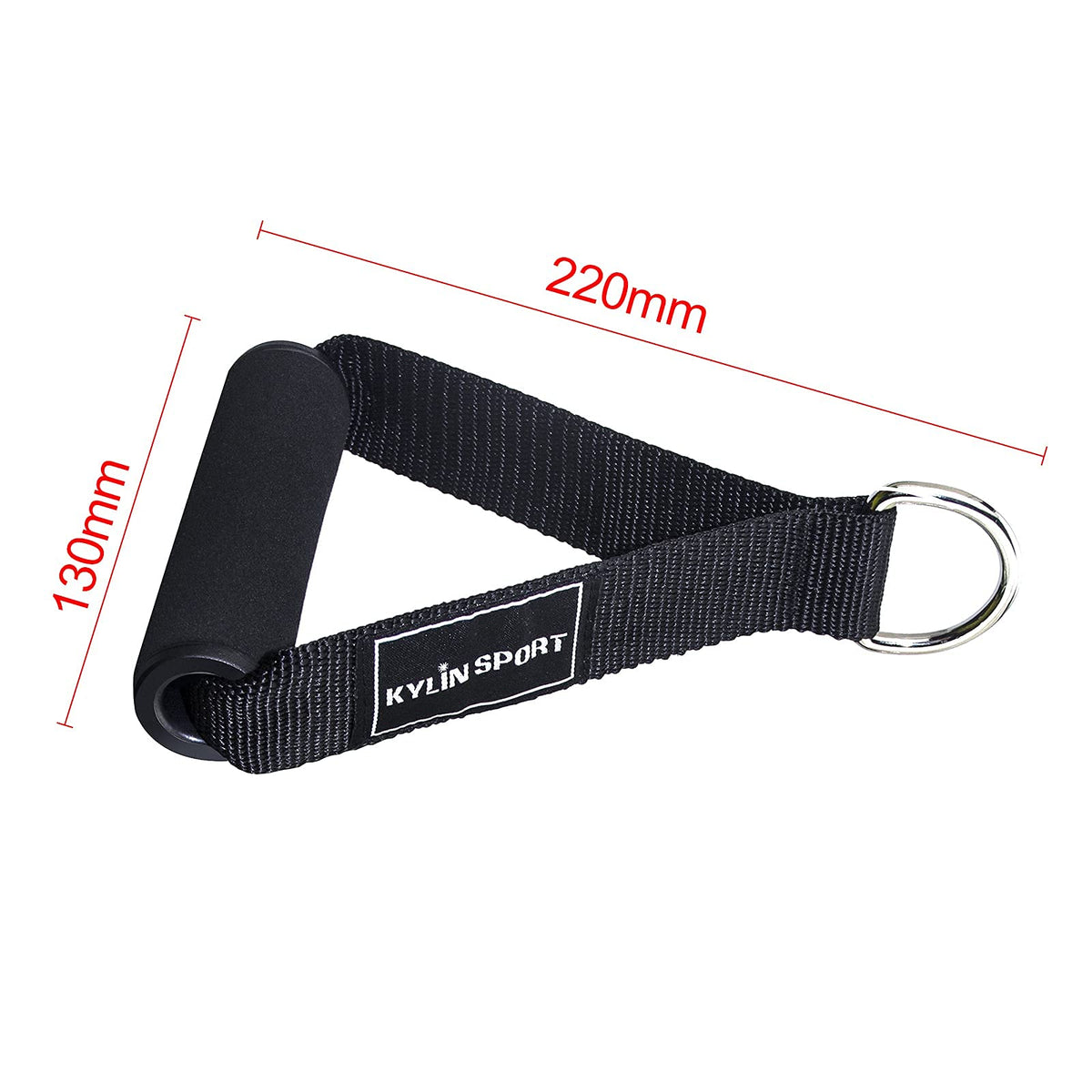 KYLIN SPORT 1 Pair of Resistance Bands Exercise Handles for Gym Heavy Duty Nylon Straps Foam Handles Replacement Fitness Equipment