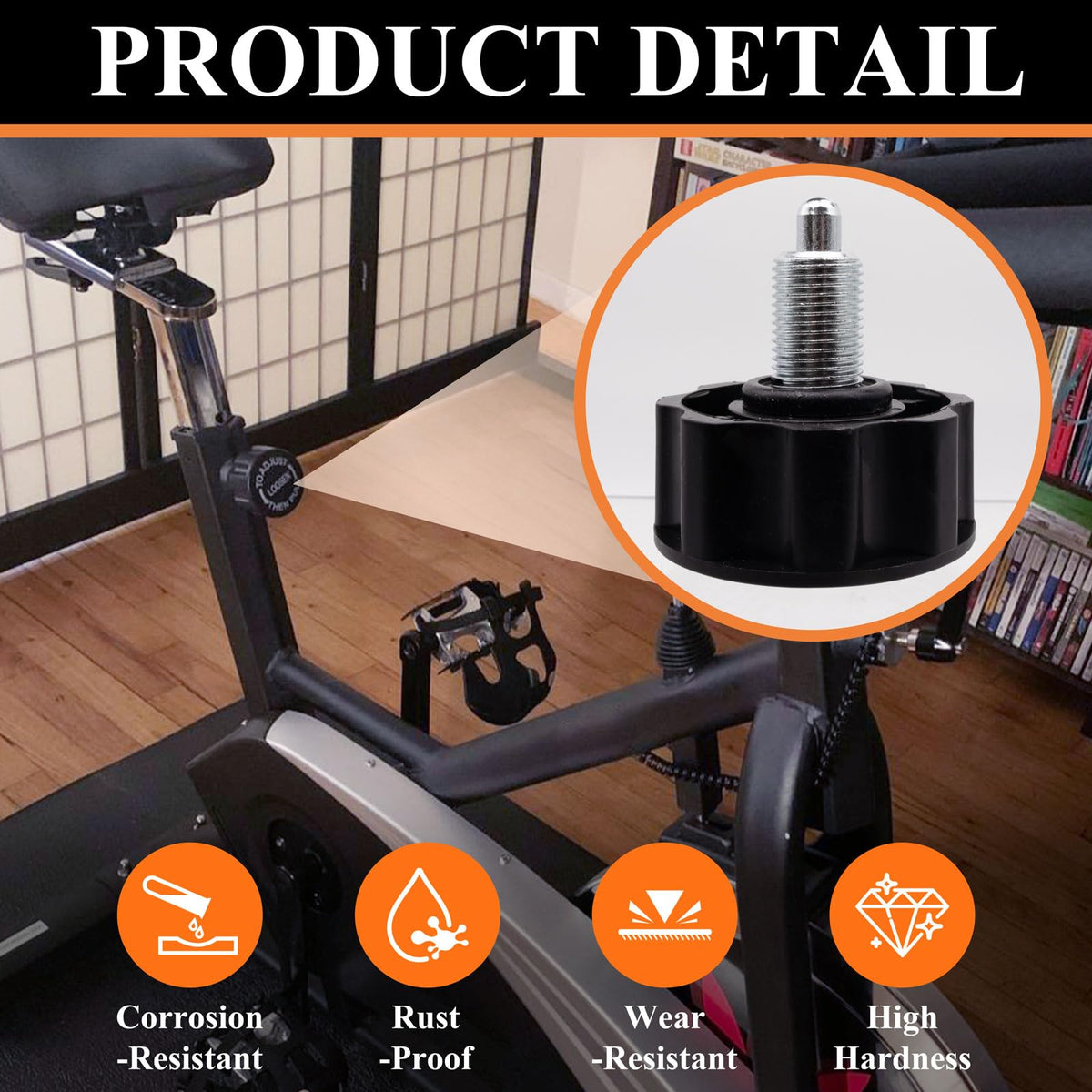 Niuohoy M16 Pull Pin Knob 2PCS Spring Adjustment Fitness Pop-up Knob Exercise Bike Replacement Parts for Fitness Equipment (Large)