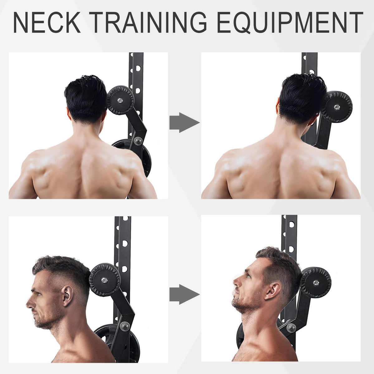 BLUSLM Upgraded Rack Mount Neck Traniner, Neck Machine Strengthener for Muscles Training, Neck Workout Equipment Power Rack Attachment for Home Gym Fitness