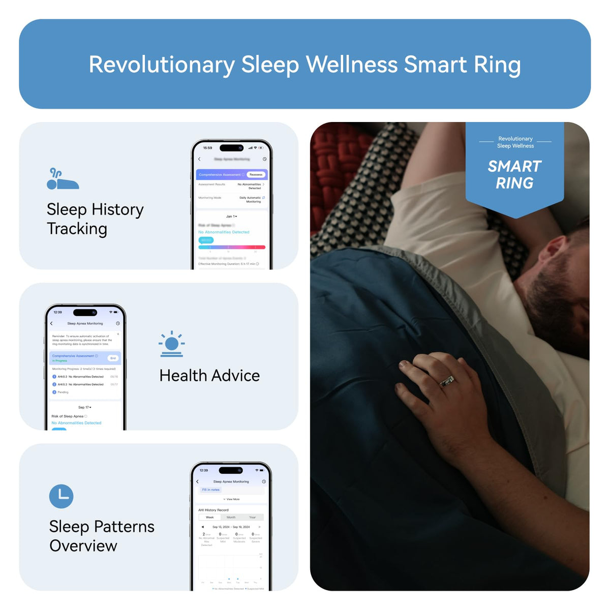 RingConn Gen 2, World’s First Smart Ring with Sleep Apnea Monitoring, No APP Subscription, 12-Day Battery Life, Stress/Heart Rate/Women's Health Tracker, Android & iOS Compatible (Silver, Size 10)