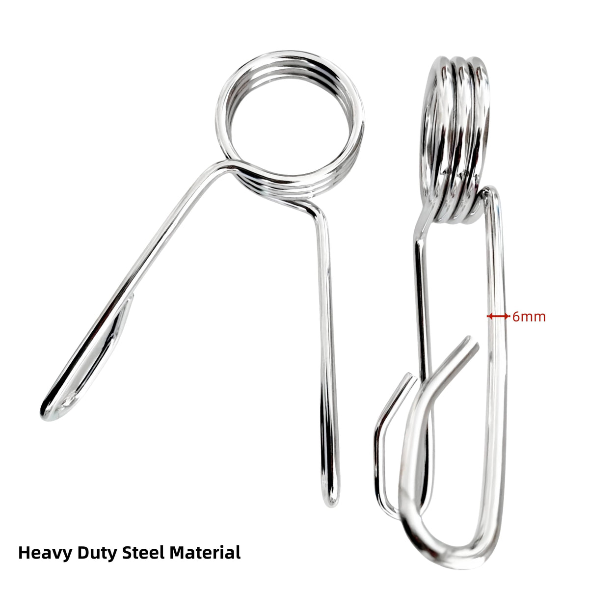4 PCS 2 Inch Olympic Barbell Clamps, Heavy Duty Steel Barbell Spring Collar Clips, Dumbbell Weight Bar Clips Clamps for Home Gym Weightlifting Powerlifting Strength Training