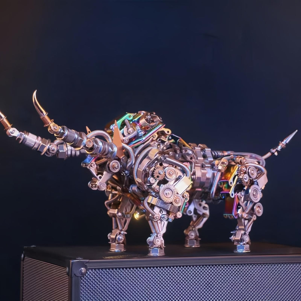 ZUNPINSPACE 3D Metal Puzzle for Adults Bison Model Kits 3D Metal Puzzles Mechanical Bulls Building Blocks Difficult DIY Assembly - High-end Gifts for Men