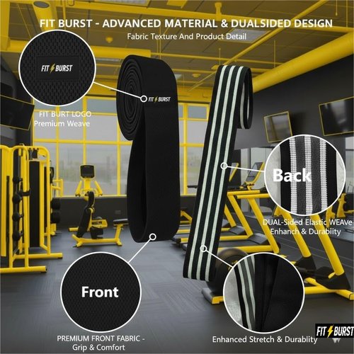 FIT Burst Fabric Resistance Band 76 Inch Extra Long – Resistance Bands for Working Out & Resistance Bands for Physical Therapy, Non-Slip Exercise Band for Men & Women, Stretching & Home Fitness