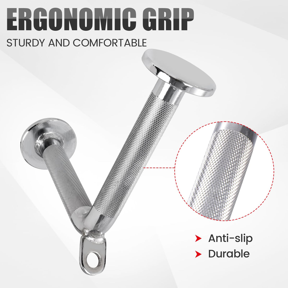 E.T.ENERGIC V-Shaped Bar, V Bar LAT Pull Down Straight Rotating Bar Cable Machine Attachment for Weight Workout Tricep Pull Down Attachment for Home Gym