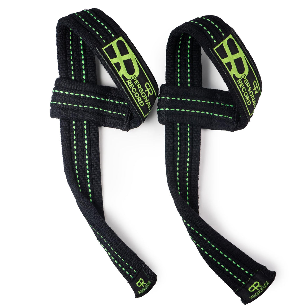 PR PR Lifting Straps for Weightlifting – Heavy Duty Deadlift Straps with Extra Thick Material for Grip & Wrist Support – Gym Wrist Straps for Powerlifting, Bodybuilding, Strength Training (Black Neon)