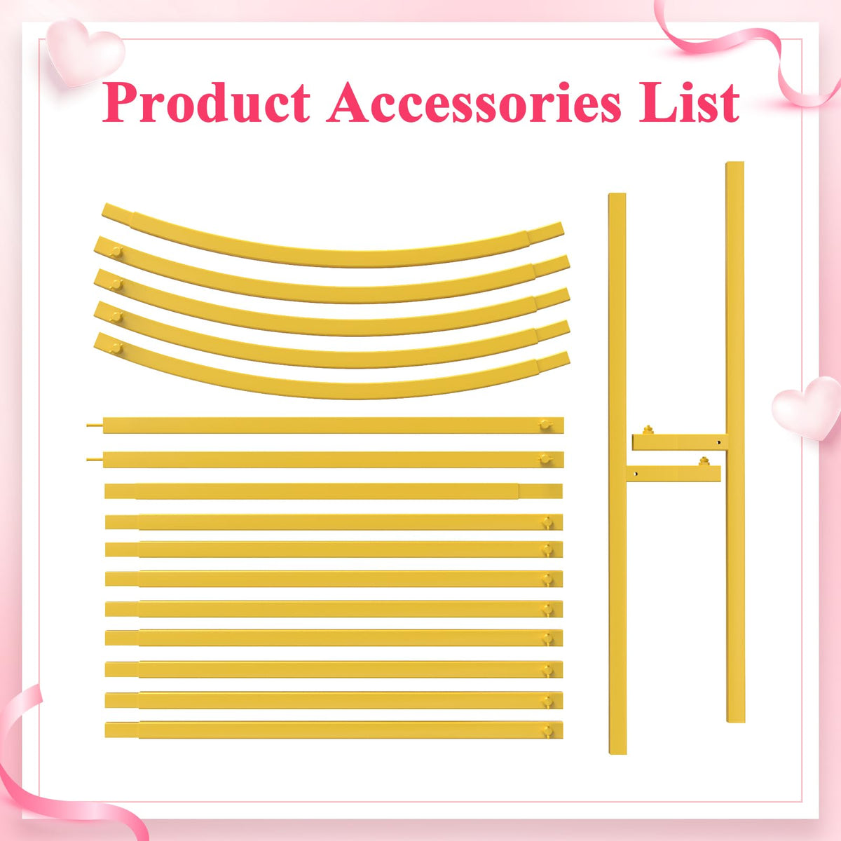 Wokceer 7.2 FT Wedding Arch Backdrop Stand, Gold Metal Arch Backdrop Stand for Wedding Ceremony Birthday Party Bridal Baby Shower Photo Booth Garden Floral Balloon Arches Decoration