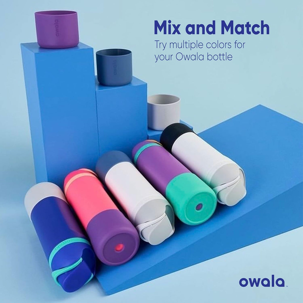 Owala Silicone Water Bottle Boot - Anti-Slip Protective Sleeve for 32 Oz FreeSip & Flip Bottles | Grey