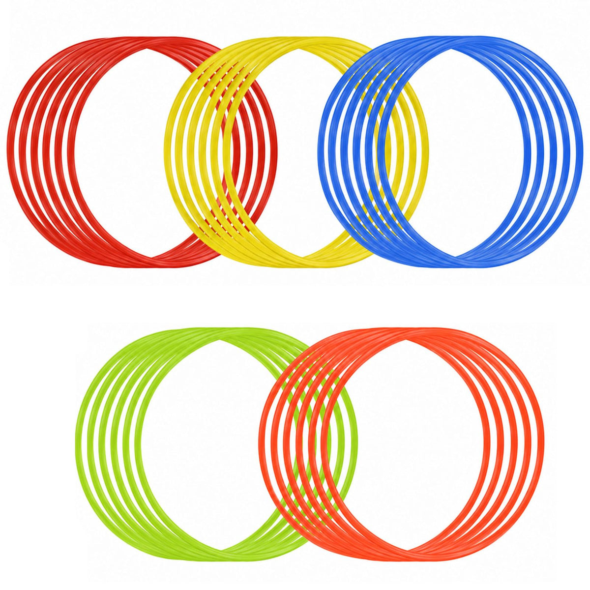 Avoirdus 30 PCS Agility Rings Speed Training Set: 15" Exercise Speed Circle Jump Hoops for Soccer Football Footwork Coordination Speed Drill and Athletic Training Equipment