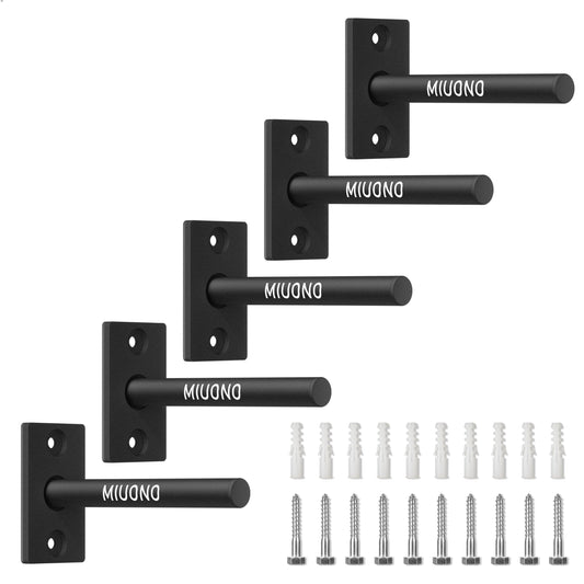 MIUONO Weight Plate Rack, Wall Mount Weight Plate Holder for 1" Plates, 5 Pack Weight Storage Racks Home Gym Organizer