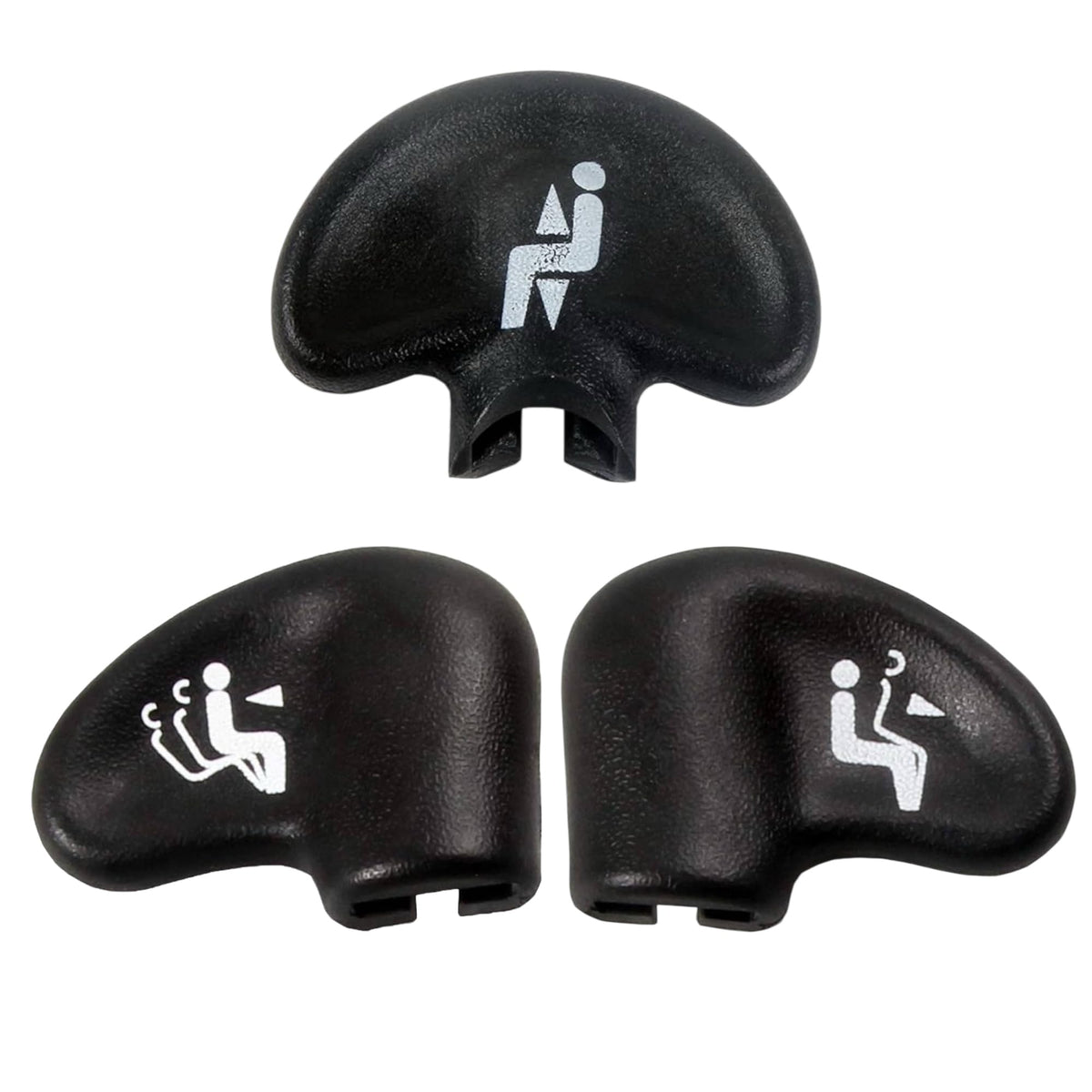 GCDI2020 3-Pack Replacement Knob Set for Post 2004 Classic Aeron Chair, Black (Graphite), Includes Height Adjustment, Rear Tilt, Forward Tilt Knobs, Fits Latest Version with Grooved/Flat Style Handles