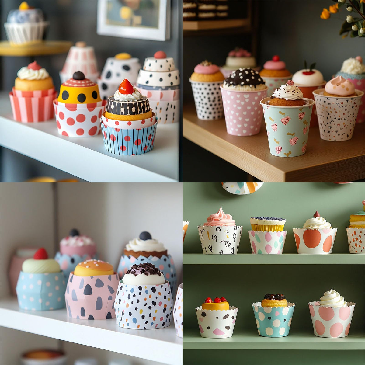 HARFINGTON 100Pcs Paper Baking Cups 6oz Greaseproof Disposable Bulk Cupcake Muffins Liners Cases Wrappers for Wedding Birthday Graduation, Stripe Pink