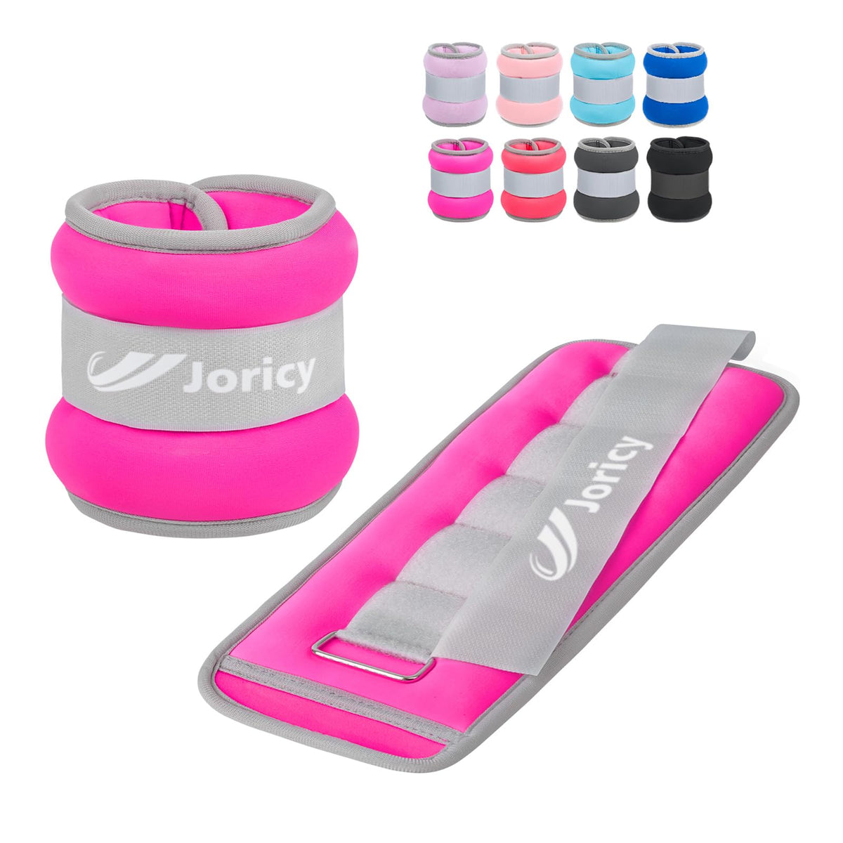 Ankle Weights, Wrist Leg Arm Weights for Women Men Kids Child with Adjustable Straps,A Pair of 4LBS(2LB Each Weight) Strength Training Weighted for Jogging, Running, Walking, Fitness, Rose Red