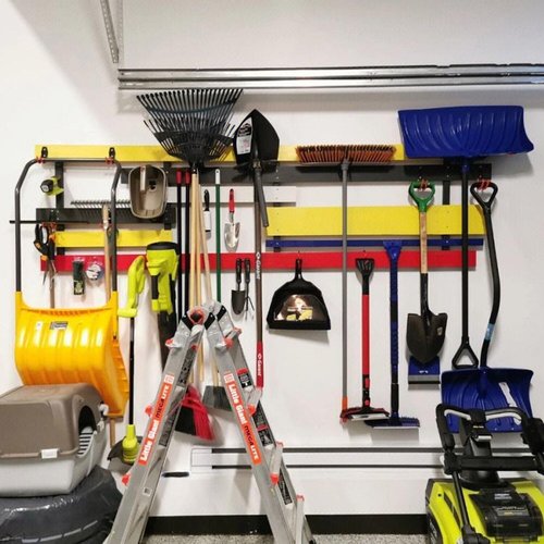 Heavy Duty Garage Storage Hooks by J Utility - 4-Inch Wall Mount Organizers for Tools, Bikes & Ladders | 10 Pack
