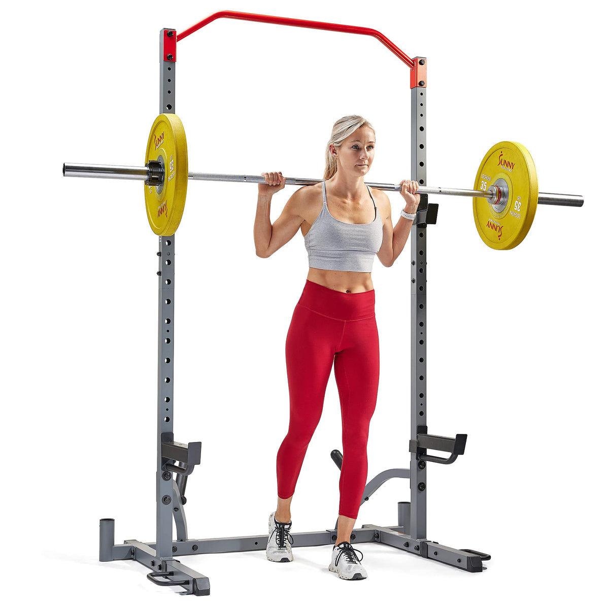 Sunny Health & Fitness PowerVersa Series All-In-One Strength Training Squat Rack And Bench Power Cage - SF-XF921041