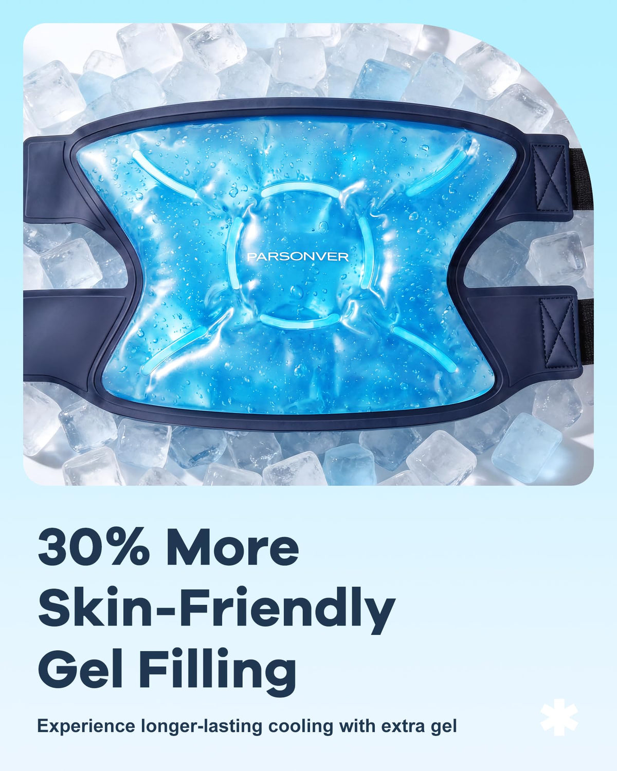 Knee Ice Pack Wrap 60-Minute Long-Lasting Ice Pack for Knee Pain Relief, Reusable Gel Ice Wrap for Leg Injuries, Swelling, Knee Replacement Surgery, Cold Therapy for Arthritis, Meniscus Tear, ACL Blue