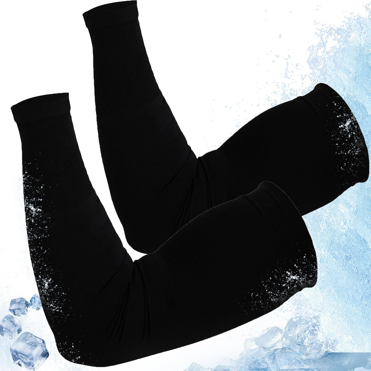 AZOI Arm Sleeves for Men Women – Cooling UV Sun Protection UPF 50+ Compression Sports Sleeves for Outdoor, Tattoo Cover Up (1 Pair)