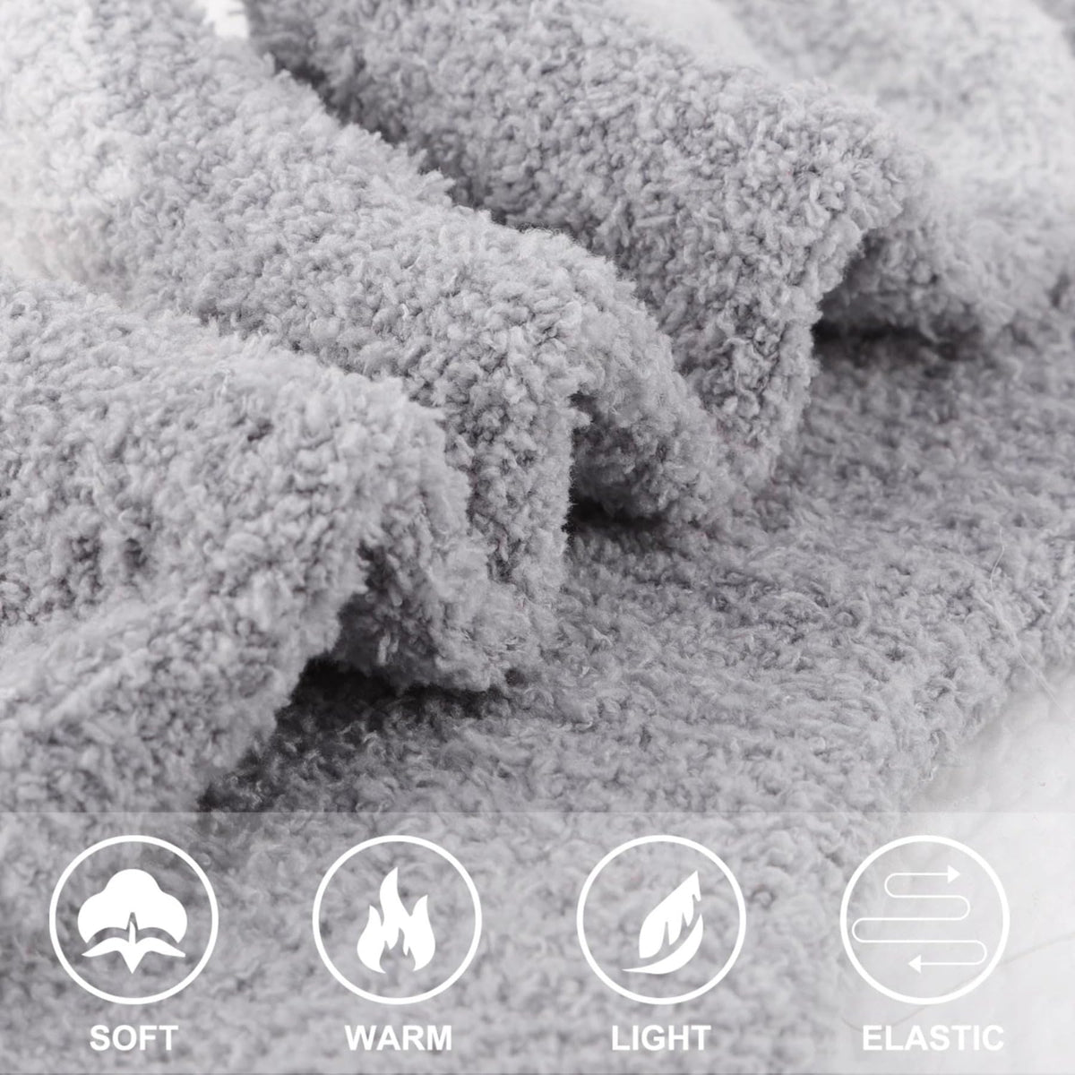 Horuru Fuzzy Socks for Women Fluffy Cozy Slipper Socks Fall Halloween Christmas Gifts Pumpkin Slippers
