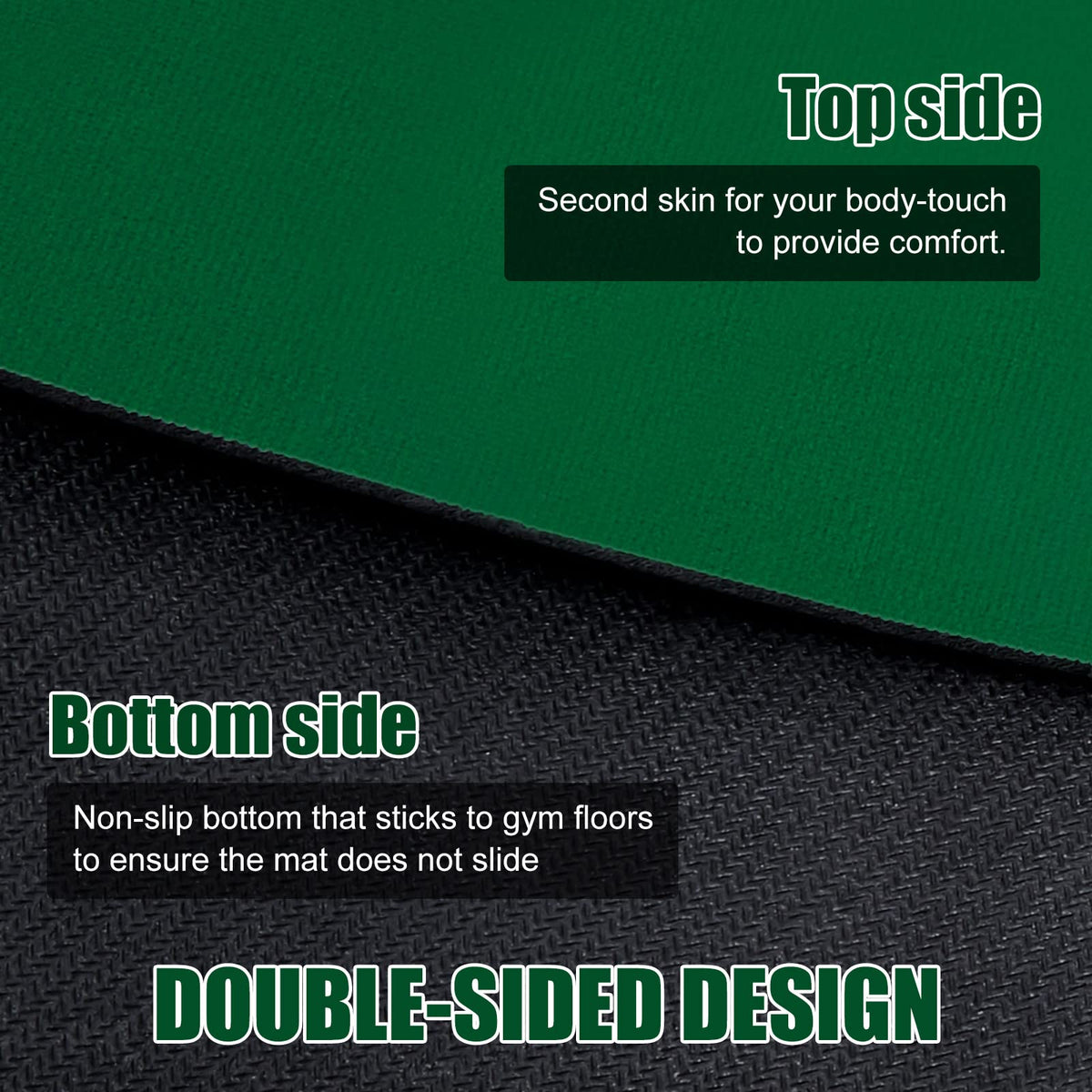 Woanger 12 x 2.5 Ft Long Jump Mat Sports Broad Jump Measurement Mat Hash Marks Carpeted Non Slip for Gym School Home Flooring Exercise Workout Training (Green)