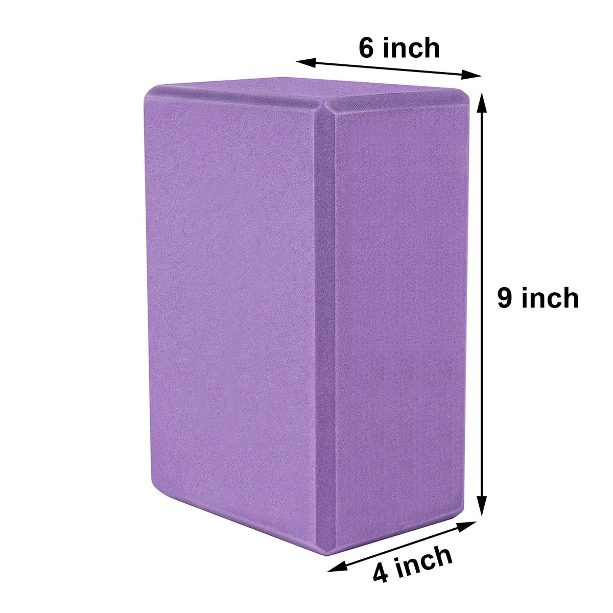Muka 4 Pack Black Yoga Blocks 4x6x9 Inch, High Density EVA Foam Yoga Brick for Meditation, Pilates
