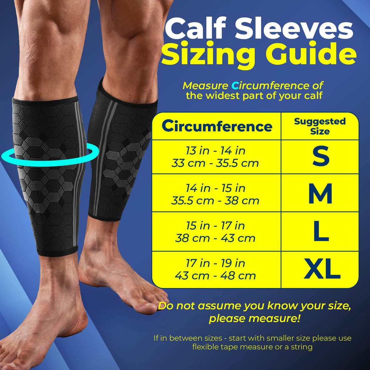 Sparthos Calf Compression Sleeves (Pair) – Leg Compression Socks for Men and Women – Shin Splint Calf Pain Relief Air Travel Flight Nurses Maternity Basketball Football Soccer (Black-XL)