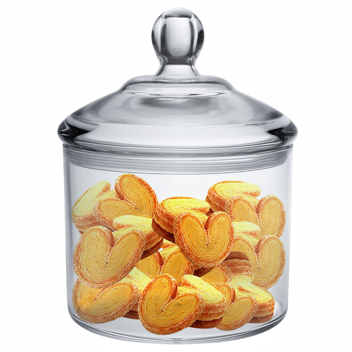 Vinkoe Kitchen Cookie Jar, Candy Dish with Lid, Clear Acrylic Airtight Jar for Nuts, Cookies, Candy, Chocolate, 40 OZ