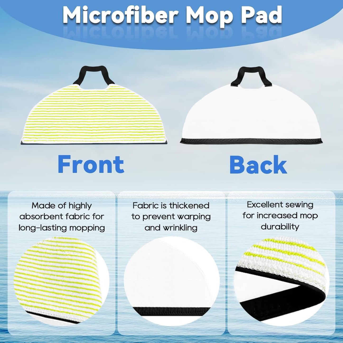 Shark 6-Pack Mop Pads - Compatible With Matrix Plus AI Ultra Robot Vacuums | Durable & Effective Cleaning