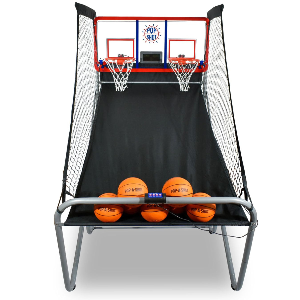 Pop-A-Shot Official Indoor/Outdoor Dual Shot Basketball Arcade Game - Weather Resistant - 16 Different Games - 6 Audio Options - Near 100% Scoring Accuracy - Large LED Scoreboard