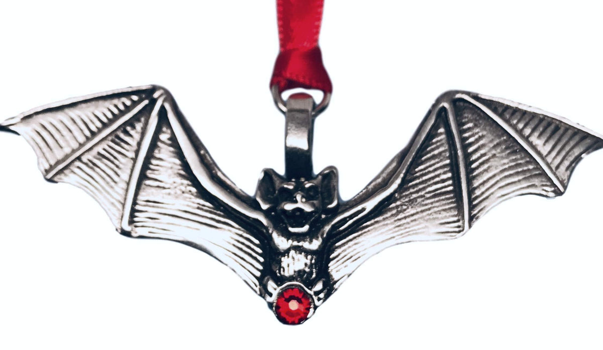 Trilogy Jewelry Gothic Bat Vampire Red Crystal Christmas Ornament