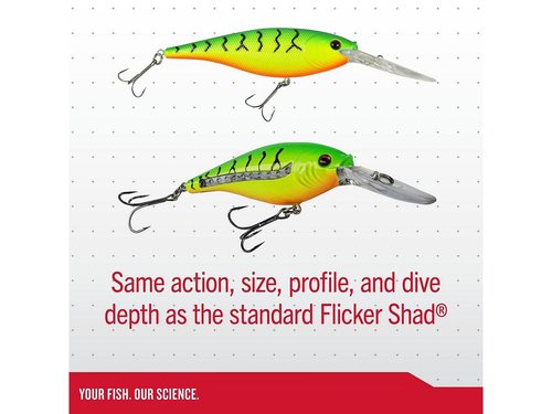 Berkley Scented Flicker Shad Tiger 5 Pack Fishing Lure, Assorted, 3/16 oz, 2in | 5cm Crankbaits, Size, Profile and Dive Depth Imitates Real Shad, Equipped with Fusion19 Hook