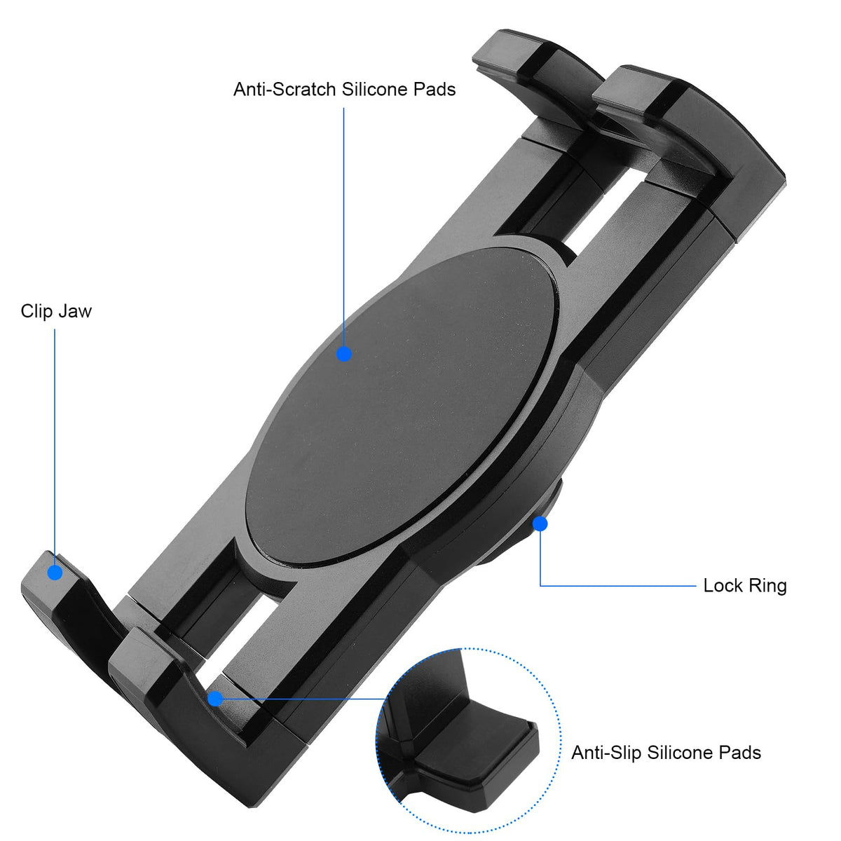 Mippko Magnetic Tablet Holder Fridge iPad Mount for Vehicle/Cabinet/Metal Shelf/Whiteboard,Strong Magnetic Base Stand Attracts Metal Surface,Compatible with 4.7~12.9" iPad/Nexus/e-Reader/iPhone