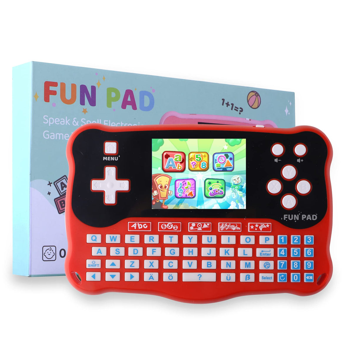 LUHYAUAN Kids Tablet/Baby Learning Pad with 102 Activities/Toddler Tablet with ABC/Words/Music/Math Interactive Educational Electronic Toys Gifts Handheld Game for Preschool Boys Girls Ages 3-12