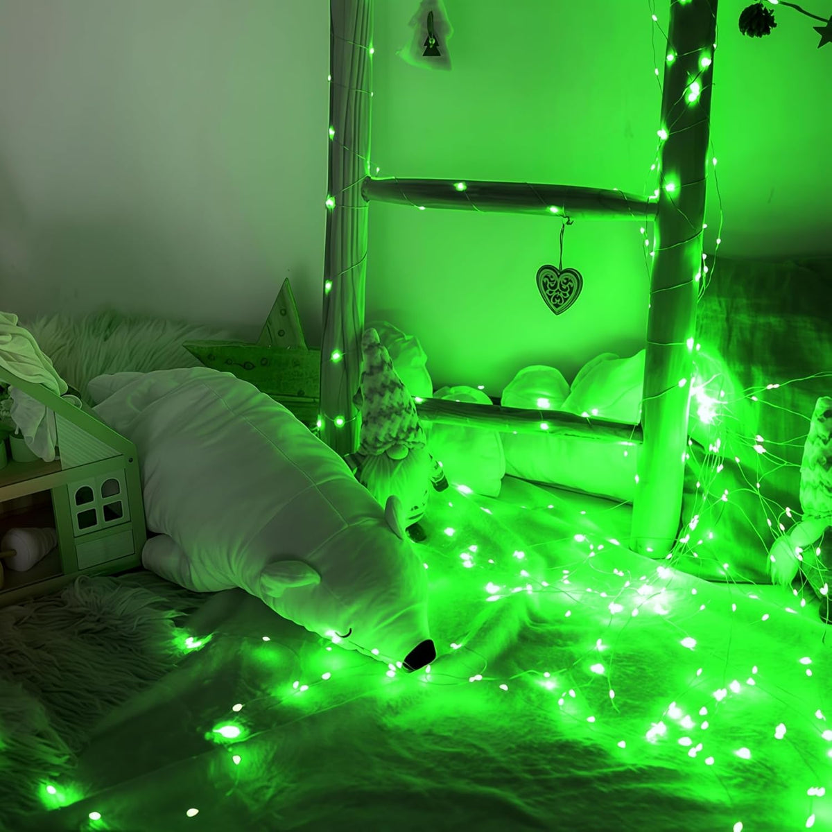 WATERGLIDE 12 Pack St. Patrick's Day Fairy Lights - 7 Ft 20 LED Battery Operated String Lights | Waterproof Silver Wire for DIY Decor