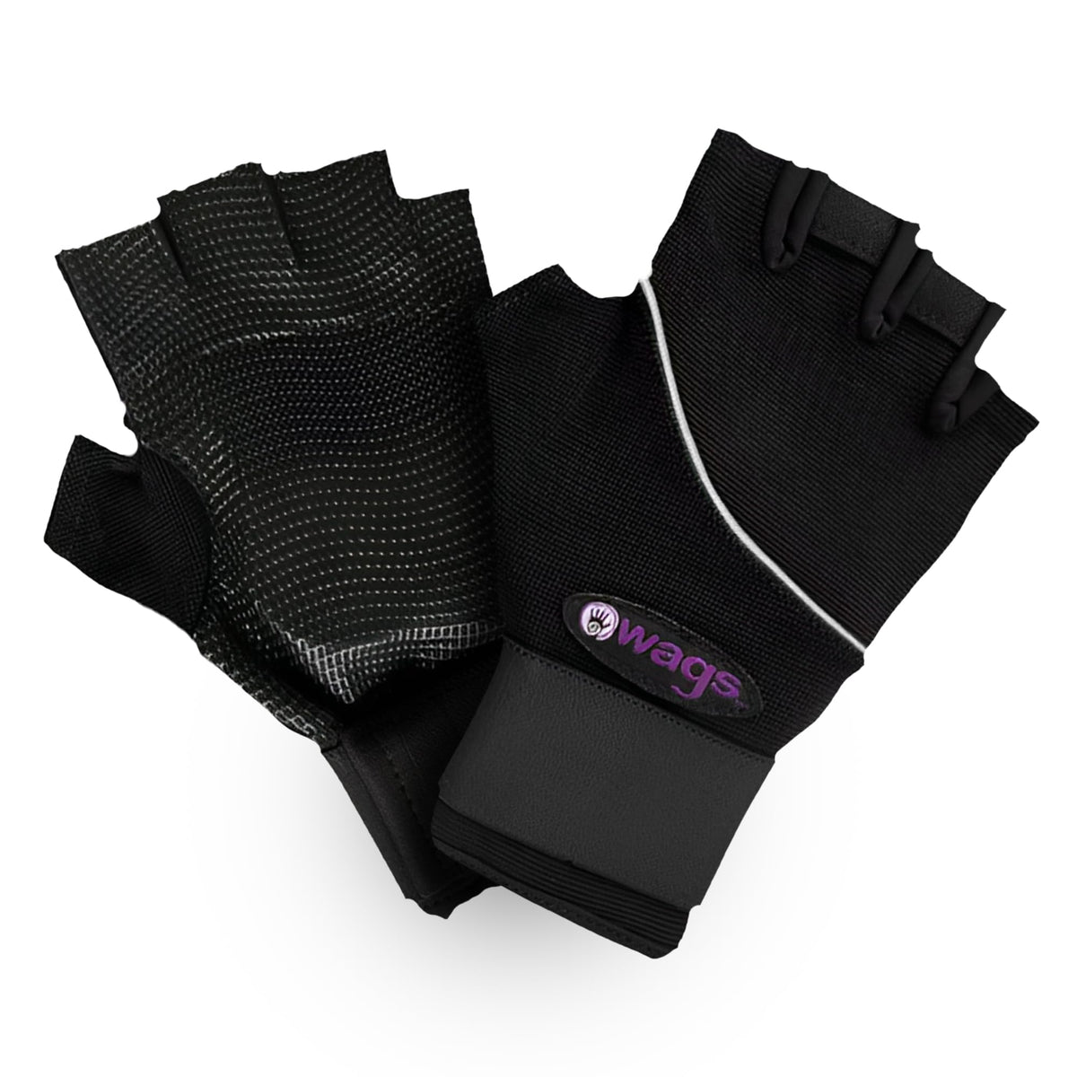 WAGs Ultra Wrist Assured Gloves - Workout Support for Women and Men With Patented Ergonomic Gel Pad and Wrap, Large, Black
