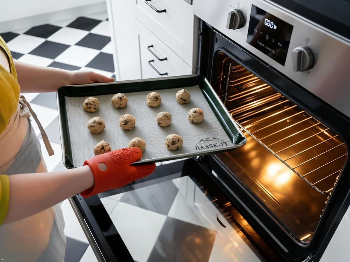 Silicone Baking Mats Set - 3 Non-Stick Reusable Oven Liners | Parchment-Free (18" x 13" + 15" x 10")