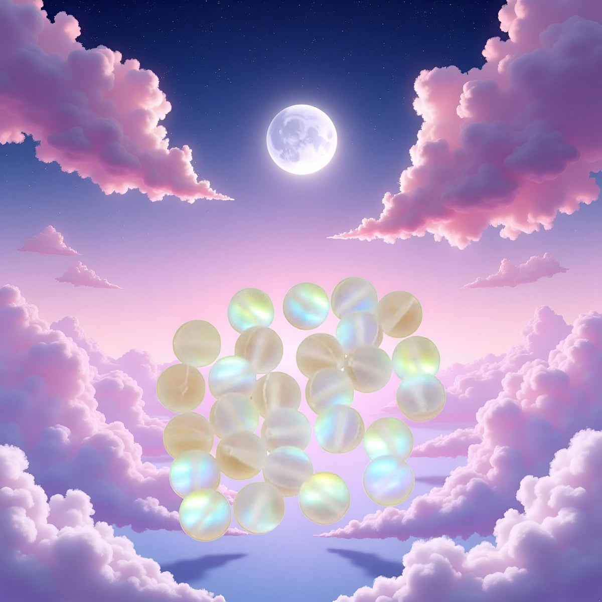 100Pcs 8mm Matte Crystal Glass Beads Mermaid Aurora Beads Moonstone Beads Bead Assortments for Jewelry Making Arts, Crafts