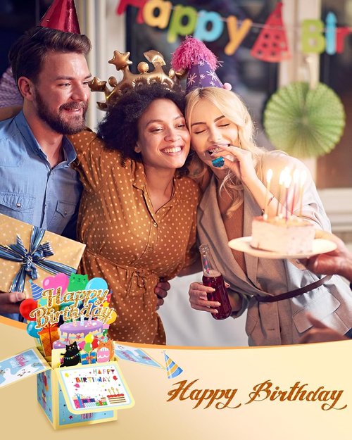 Funny Cat Pop Up Birthday Card by [Brand Name] - Unique 3D Greeting with Envelope | Perfect Gift for Cat Lovers