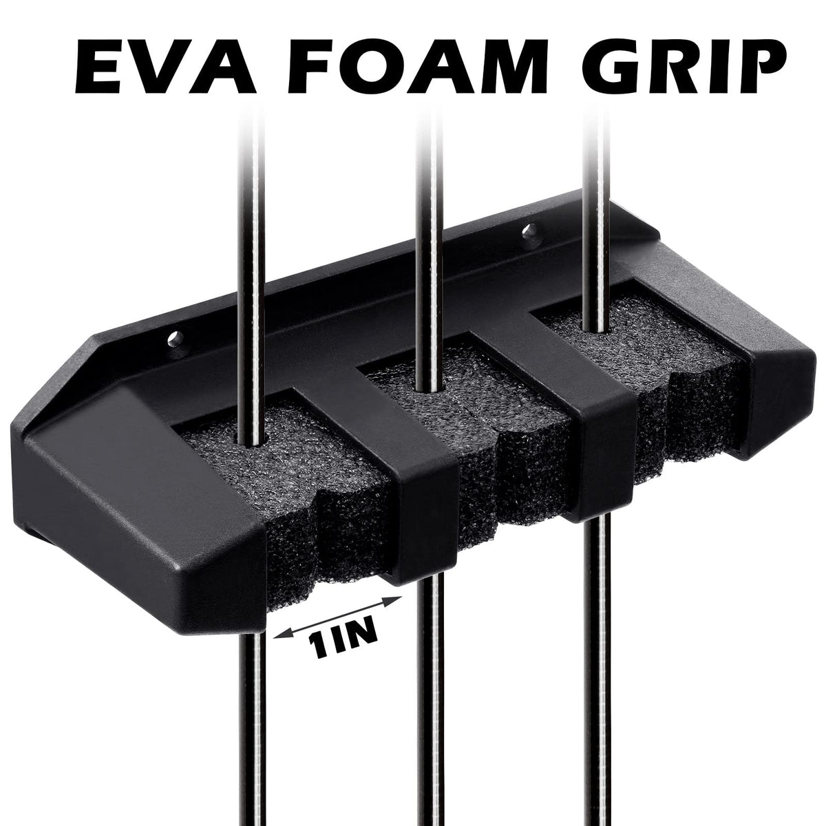 Sratte 4 Pcs Rod Holders for Fishing Boat Wall Mount Fishing Pole Holders Horizontal EVA Foam Garage Rod Rack Summer Boat Accessories for Men Gifts