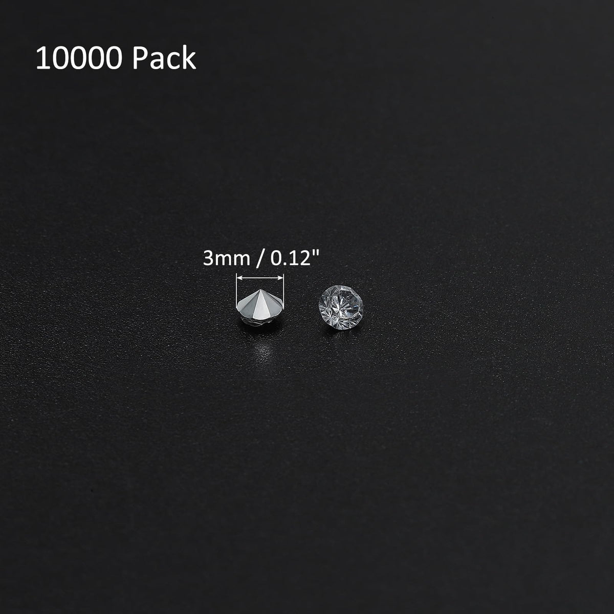 M METERXITY 10000 Pack Clear Acrylic Diamonds Vase Filler Wedding Table Scatter Crystals Diamonds Fake Confetti Gems Apply to Party/Wedding/Decoration (3mm Silver, Clear)