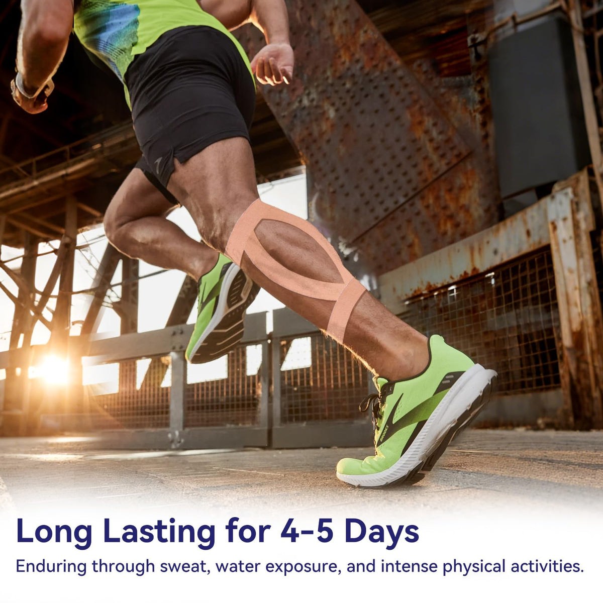 Kinesiology Athletic Tapes, 2inx32 FT Long Sports Tape for Knees and Shoulders Support, Cotton, Hypoallergenic, Waterproof, Strong Adhesive,Beige
