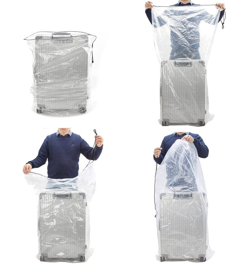 2 Pack Golf Bag Cover, 31x62 inches Extra Large Clear Drawstring Dust Covers Plastic Storage Bags, Good for Household Organizing Reusable