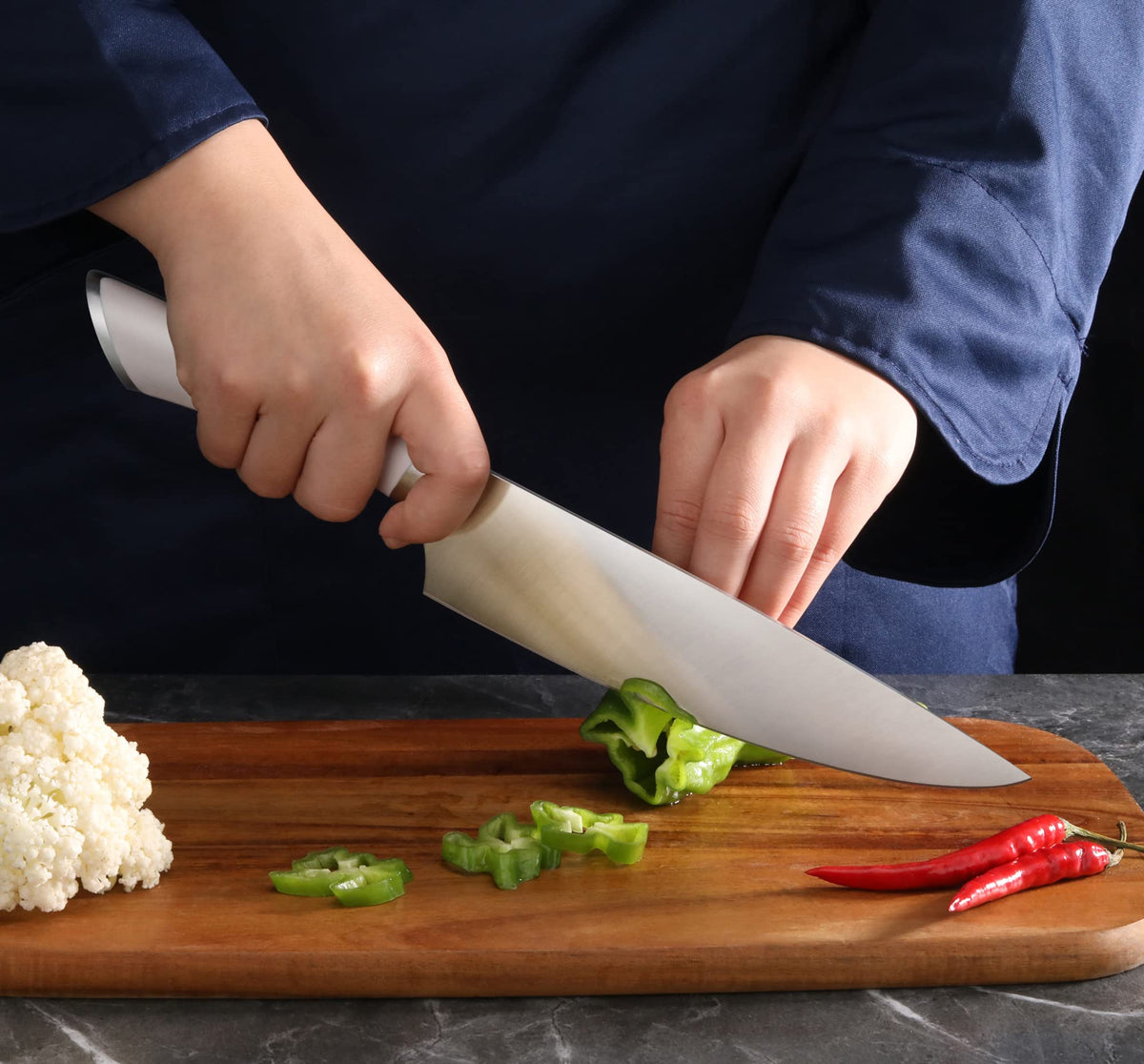 Cangshan ELBERT Series German Steel Forged Knife Block Sets (17-Piece, White)