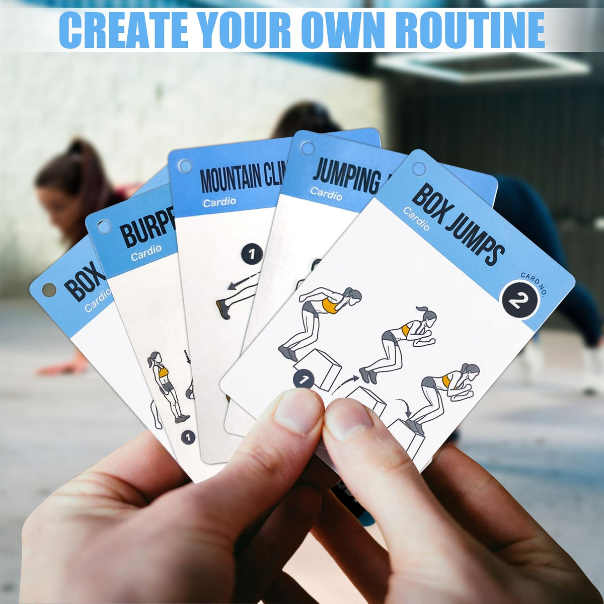 Bodyweight Workout Cards for Women & Men-50 Bodyweight Workout Cards，Includes 2 Rings& Dry-Erase for Easy Organization-Home, Gym or Studio (Bodyweight)