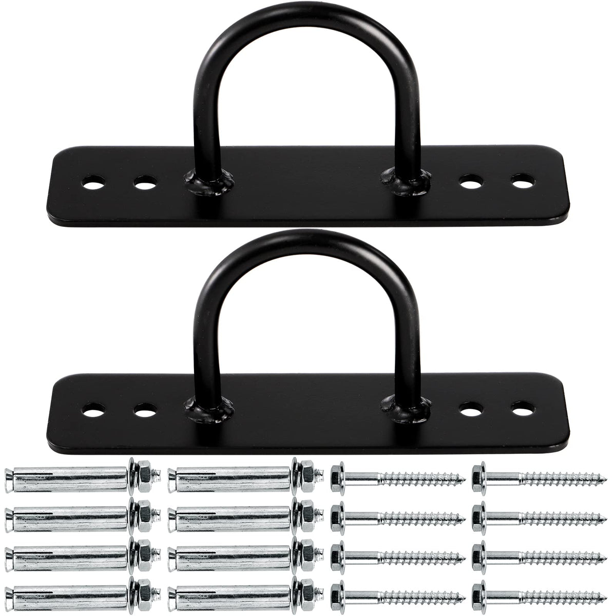 Lyellfe 2 Pack Battle Rope Anchor, Wall Ceiling Mount Bracket for Suspension Strap, Body Weight Strength Training Systems, Heavy Duty Hammock Hanging Kit for Battle Rope, Yoga and Gymnastic Rings