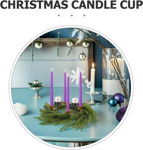 DOITOOL Metal Candle Holder Stakes - 10pcs Heavy Duty Taper Candlestick Holders for Weddings & Gardens